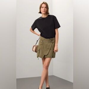 Marissa Webb Rava Army Green Cargo Skirt , size 10 - Rent The Runway